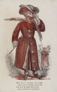 Caricature of a dandy by English School